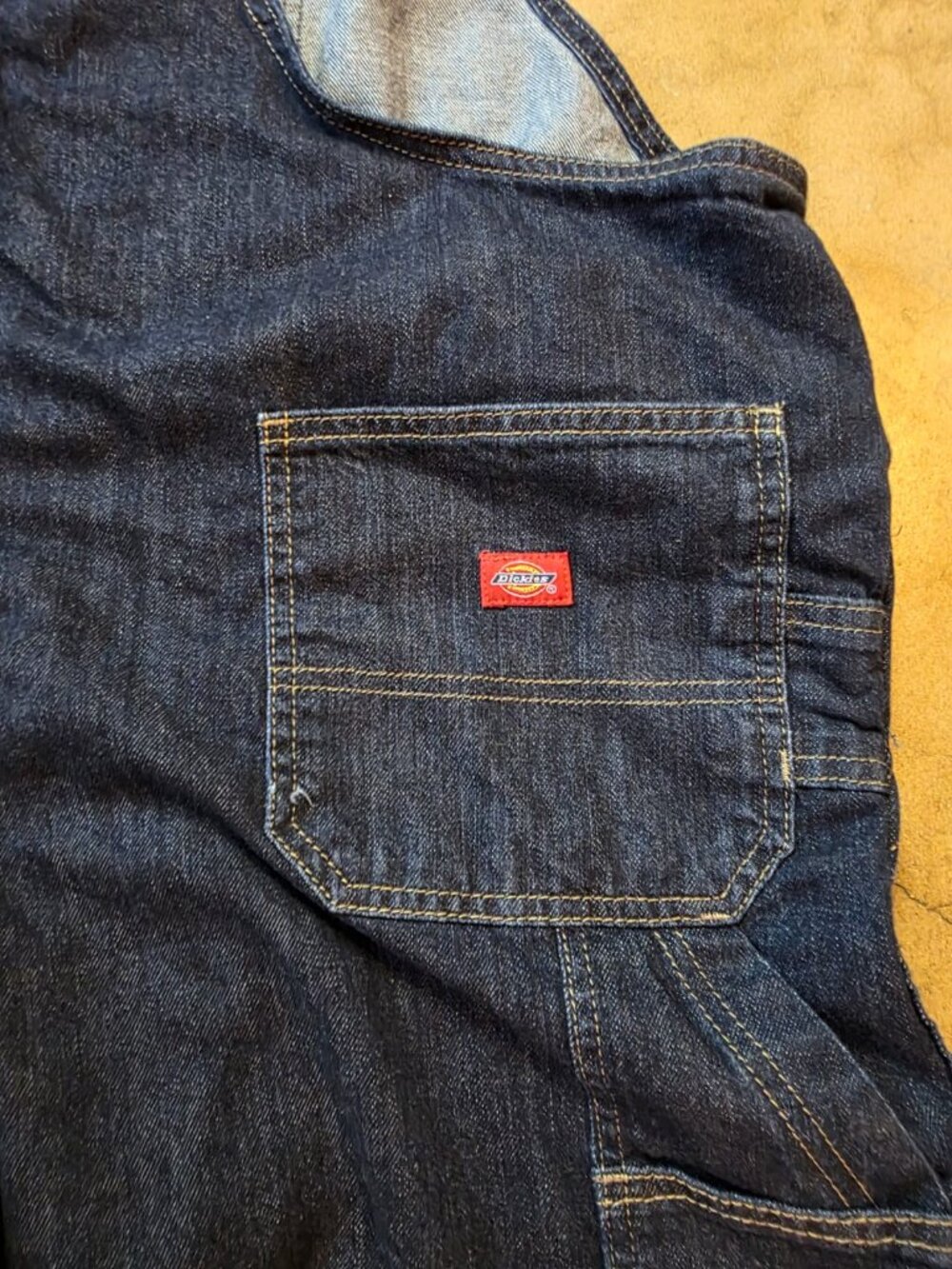 Dickies Denim Bib Overalls Blue Carpenter Work Size 8W L30 Cotton Durable - Picture 6 of 15